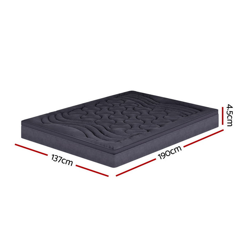 Giselle Bedding Mattress Topper Pillowtop 3-Zone Mat Pad Double