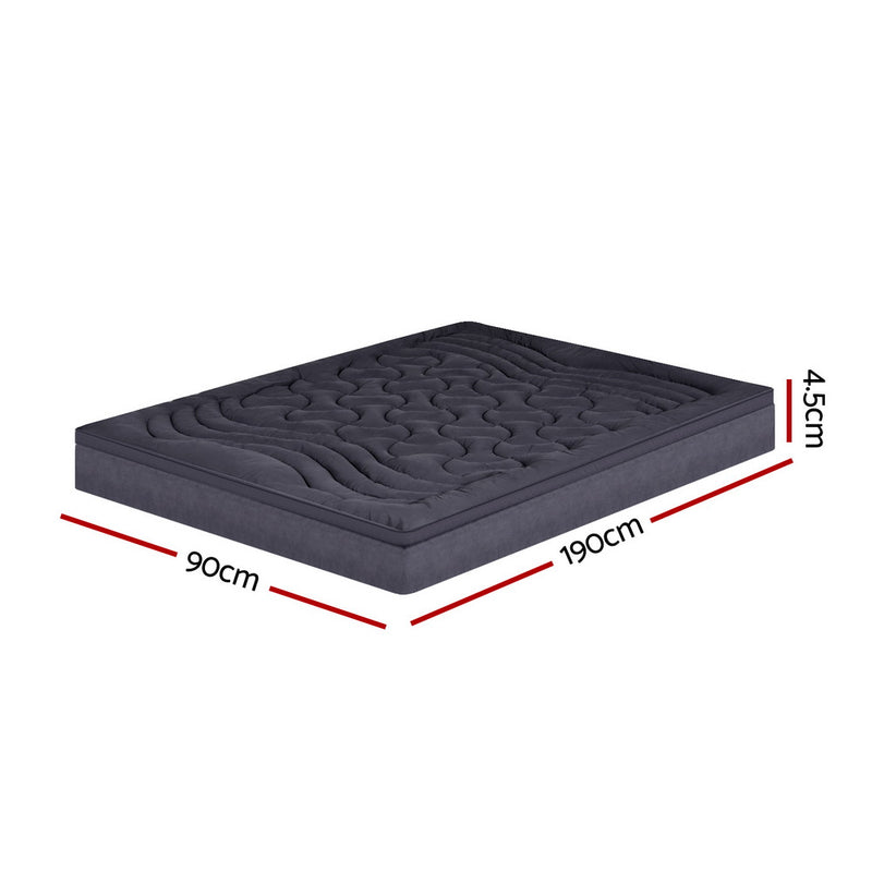 Giselle Bedding Mattress Topper Pillowtop 3-Zone Mat Pad Single