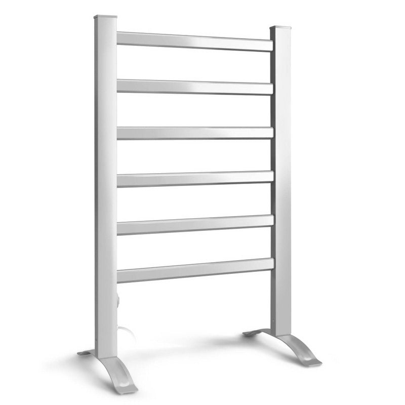 Devanti Electric Heated Towel Rail Rack Rails Freestanding 6 Bars