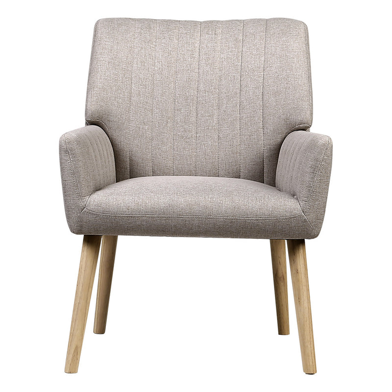 Artiss Armchair Fabric Beige Sebastini