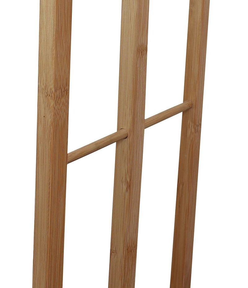 Bamboo Towel Bar Holder Rack 3-Tier Freestanding for Bathroom and Bedroom