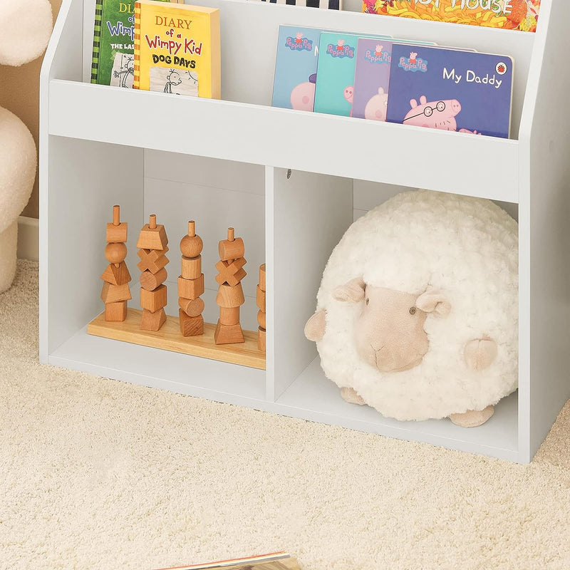 Kids Shelving Unit 3 Shelves 2 Compartments