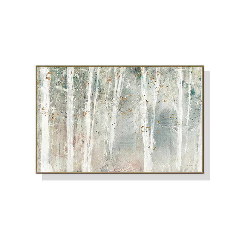 60cmx90cm Forest hang painting style Gold Frame Canvas Wall Art