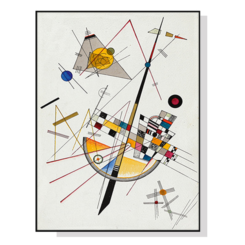 60cmx90cm Delicate Tension By Wassily Kandinsky Black Frame Canvas Wall Art