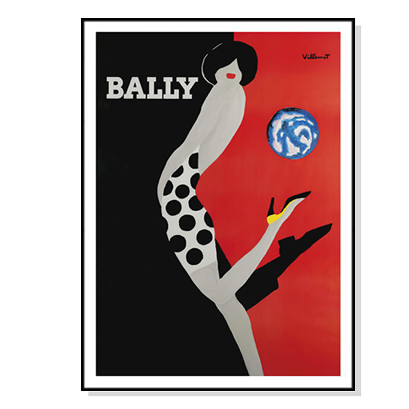 60cmx90cm Fashion Bally Black Frame Canvas Wall Art