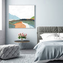 Wall Art 100cmx100cm April Morning White Frame Canvas