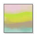 Wall Art 100cmx100cm Colorful Watercolor Black Frame Canvas
