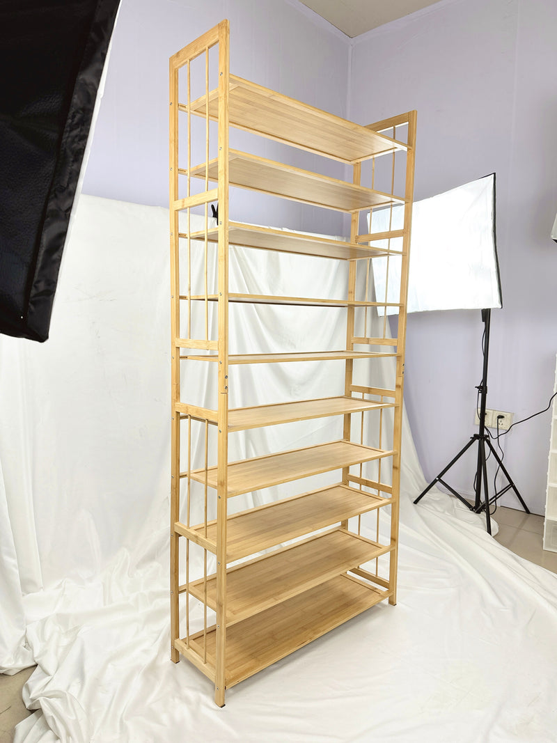 Ekkio 10-Tiers Bamboo Shoe Rack EK-BSR-100-XZ