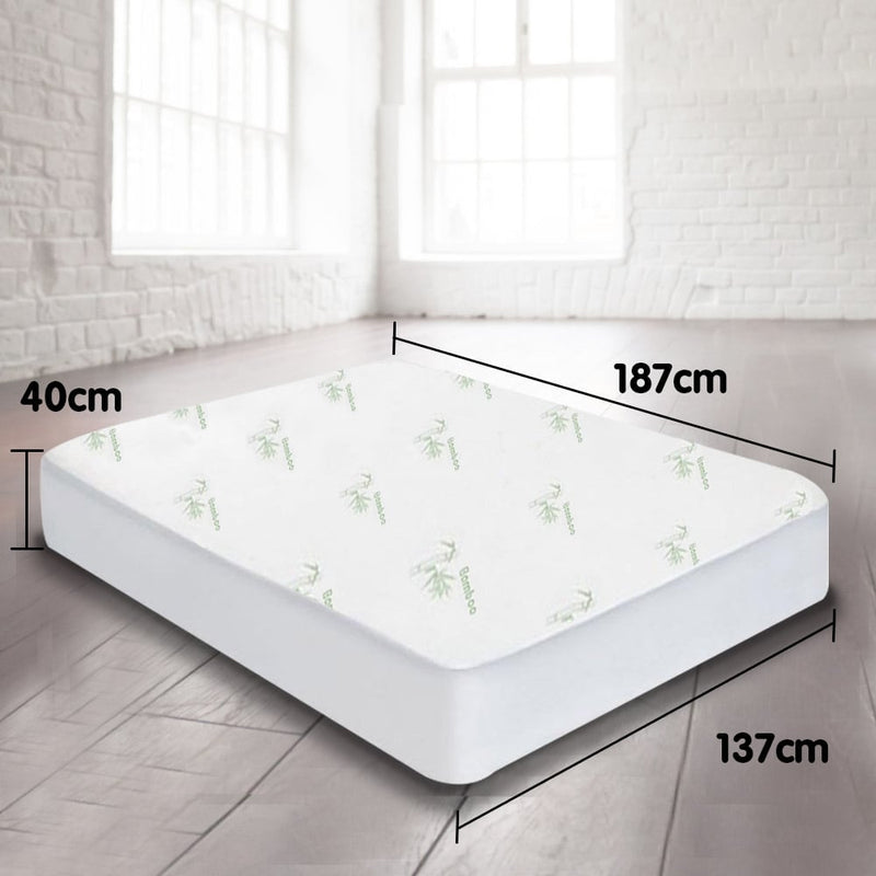 Laura Hill Bamboo Mattress Protector- Double