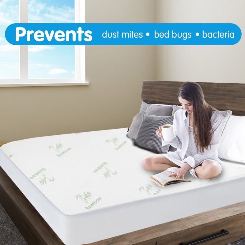 Laura Hill Bamboo Mattress Protector- Double