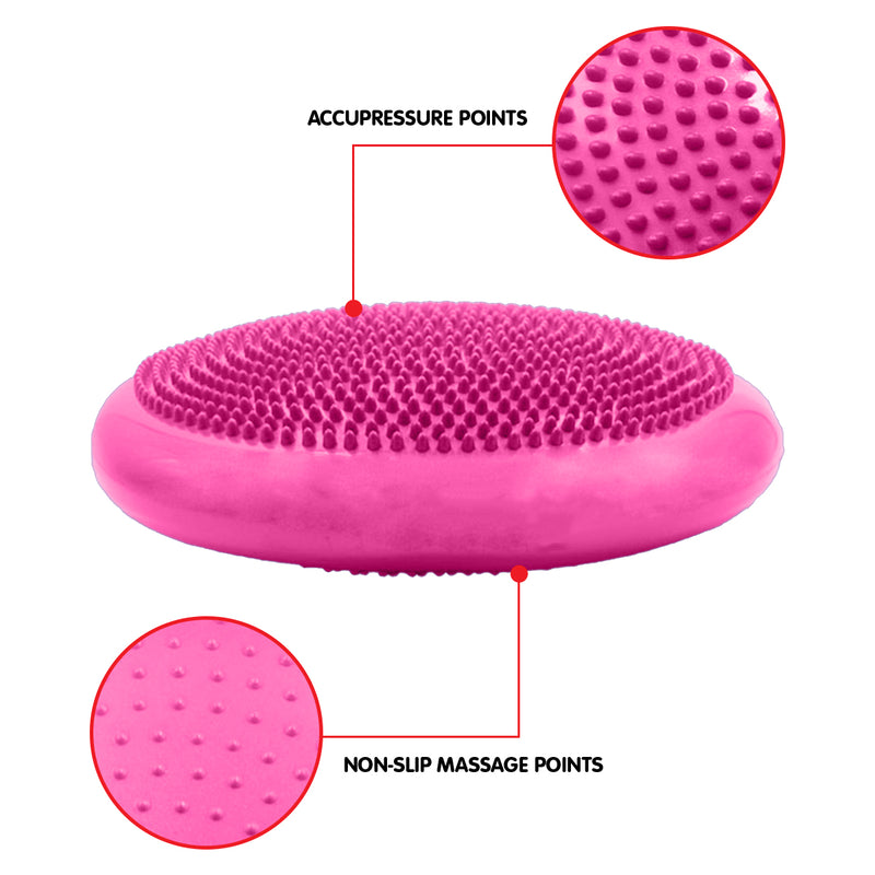 Powertrain Yoga Stability Disc Home Gym Pilates Balance Trainer - Pink