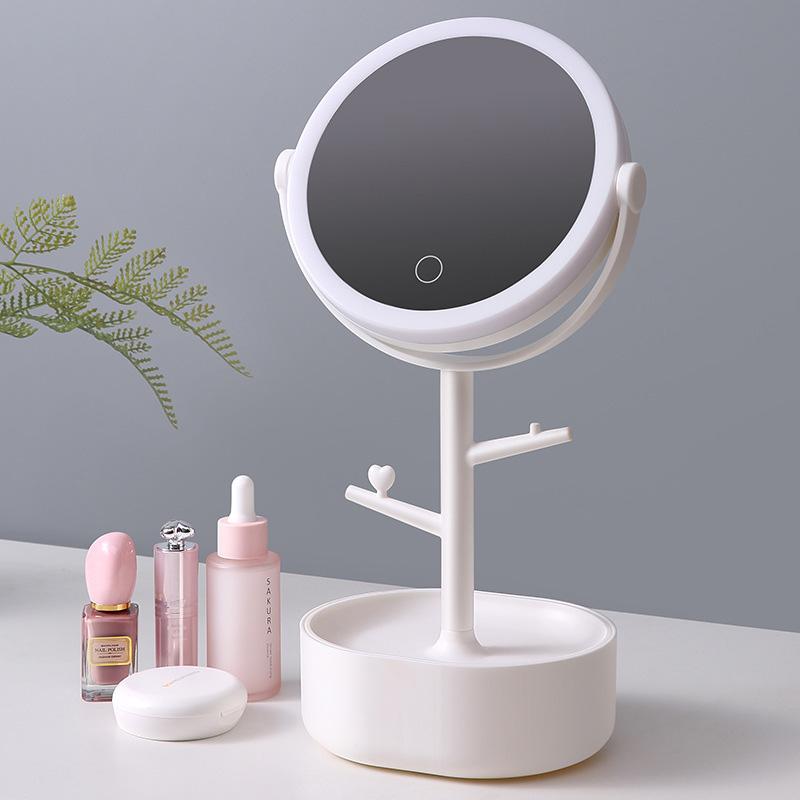 Ecoco Smart LED Light Cosmetic Makeup Mirror USB Touch Screen Home Desk Vanity 360Â° White