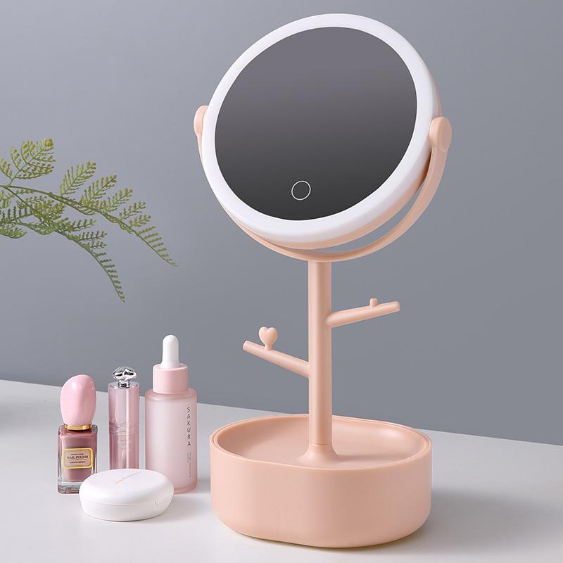 Ecoco Smart LED Light Cosmetic Makeup Mirror USB Touch Screen Home Desk Vanity 360Â° White