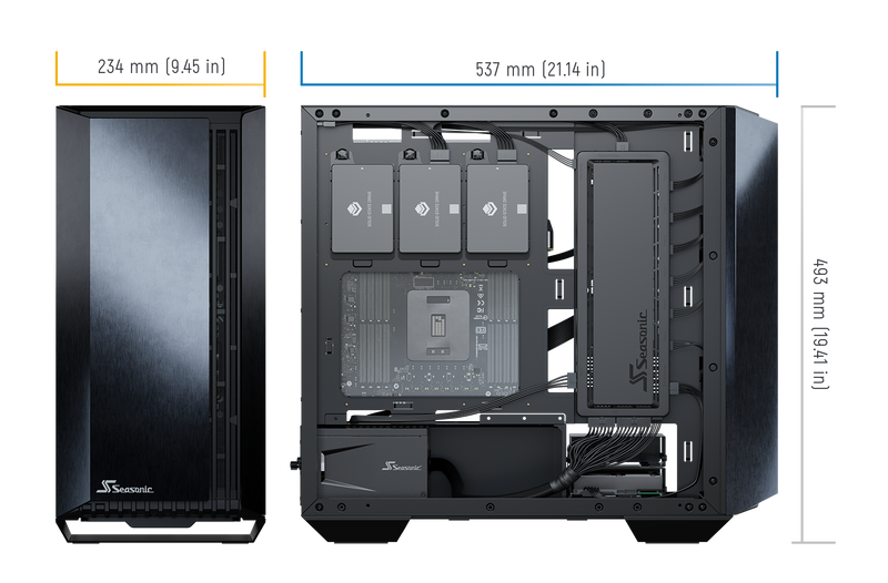 Seasonic Syncro Q704 Aluminum Case with Syncro DGC-650 650W 80 Plus Gold PSU & Connect Module RED DOT AWARD WINNER 2021