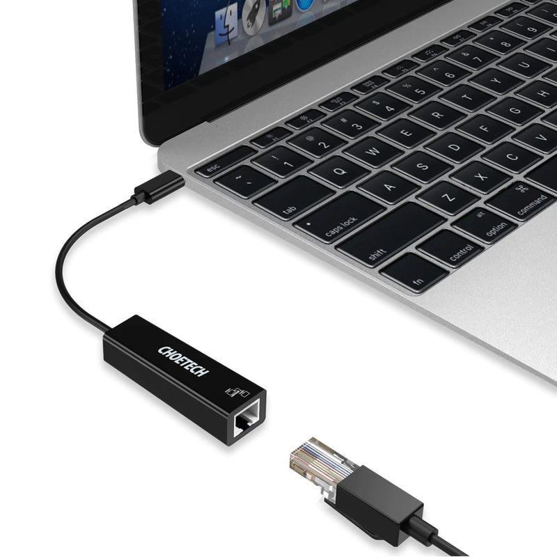 CHOETECH HUB-R01 USB 3.1 Type-C To RJ45 Gigabit Ethernet Adapter