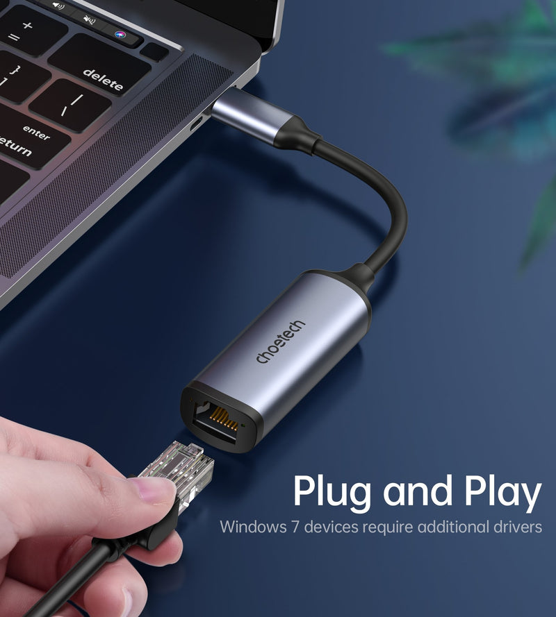 CHOETECH HUB-R02 USB-C to Gigabit Ethernet Adapter