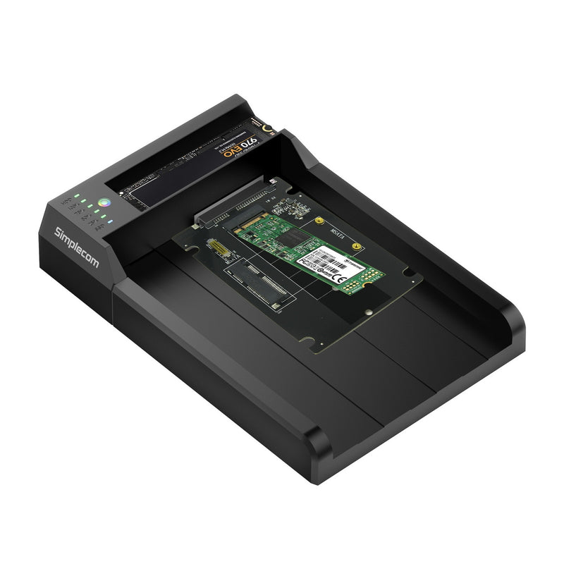 Simplecom SD570 NVMe M.2 + SATA HDD and SSD Dual Bay Docking Station USB 3.2 Gen 2 10Gbps Offline Clone