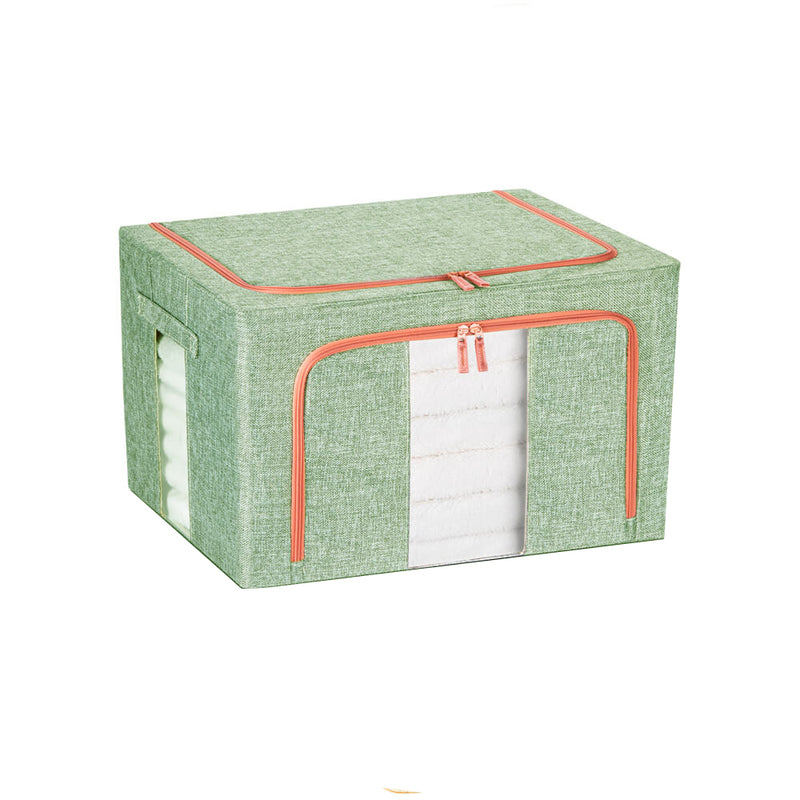 24L Cloth Storage Box Closet Organizer Storage Bags Clothes Storage Bags Wardrobe Organizer Idea GREEN