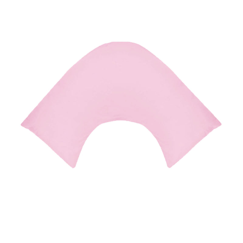 280TC Polyester Cotton V Shape Pillowcase Pink