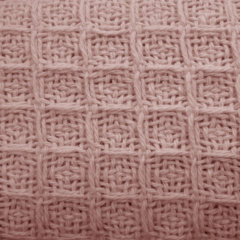 Cotton Waffle Blanket Dusty Pink Queen