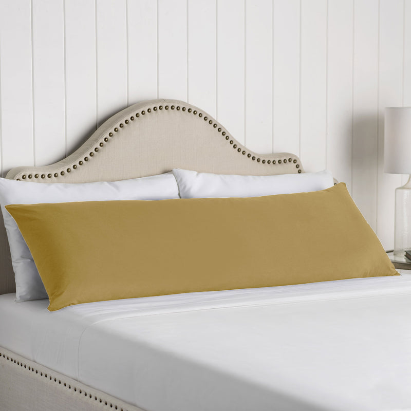 Artex 100% Cotton Body Pillowcase Gold