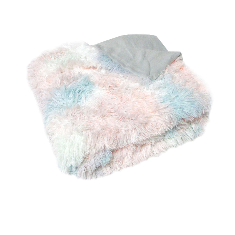 Finley Multi Colour Collection Shaggy Throw Rug 127 x 152cm Pastel Hues