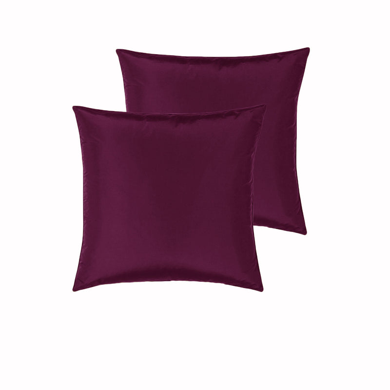 PepperMIll Satin European Pillowcases ( Pair ) BURGUNDY