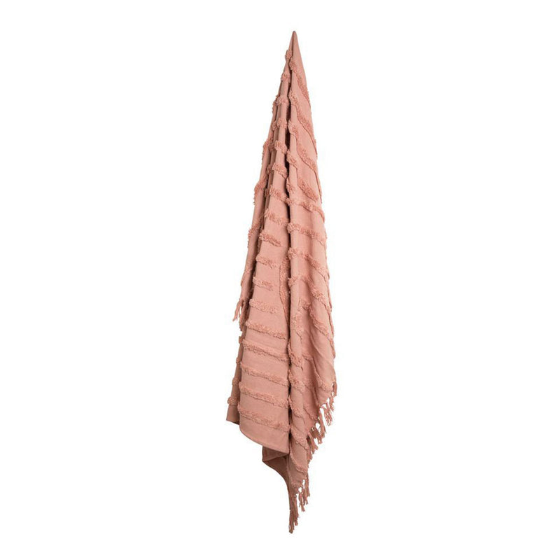 J Elliot Home Zen Luxury Fringe Throw 130 x 160cm Clay Pink