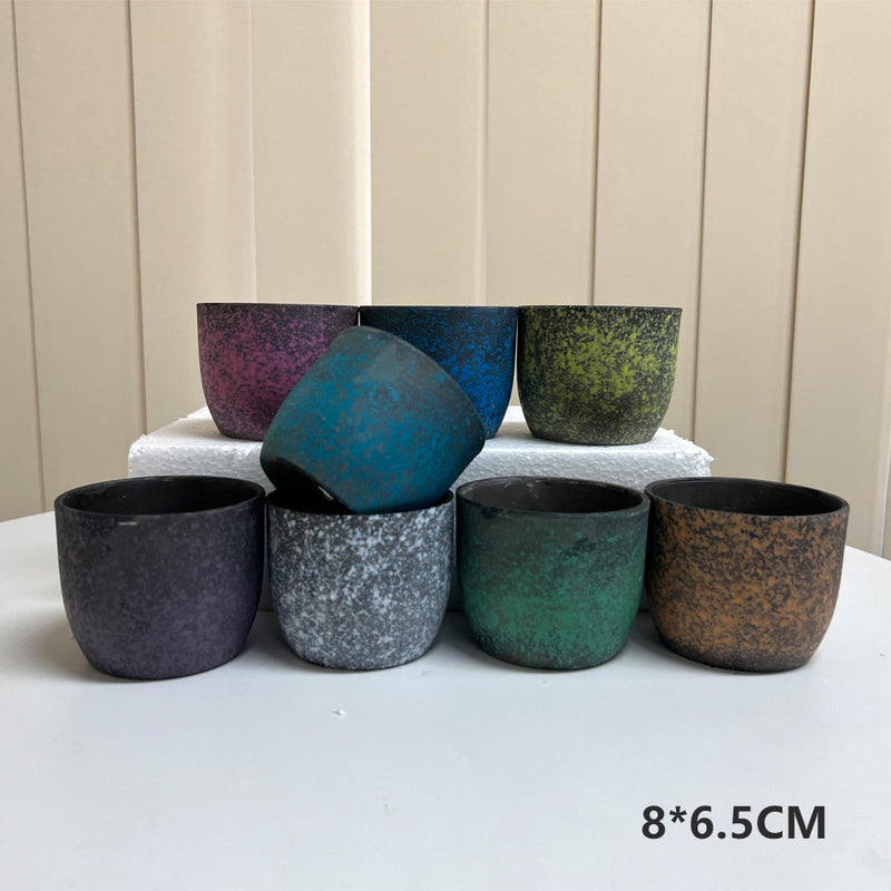 Ceramic Clay Pottery Pots Set Succulent Flower Planter Series 03(Style 01