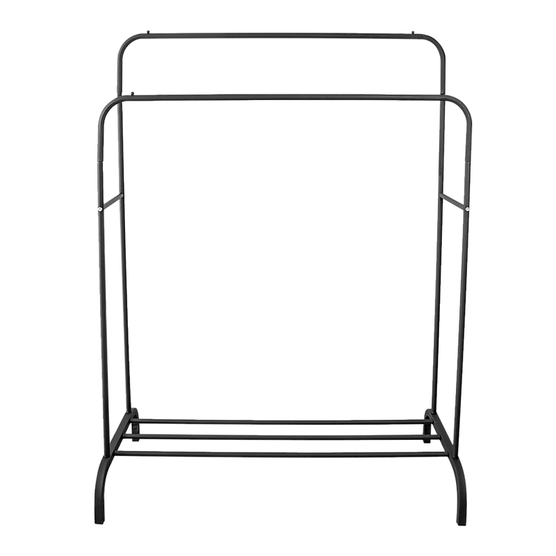 Heavy Metal Double Clothes Rail Hanging Rack Garment Display Stand Storage Shelf