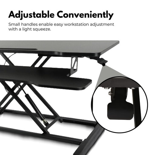 EKKIO Adjustable Standing Desk Riser Stand Up Desk Converter (Black)