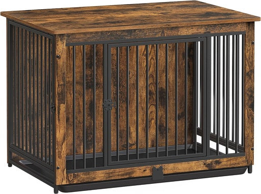 FEANDREA Dog Crate End Table for Medium Dogs up to 32kg Rustic Brown