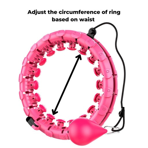 VERPEAK Weighted Hula Hoop with 26 Detachable Knots (Pink)