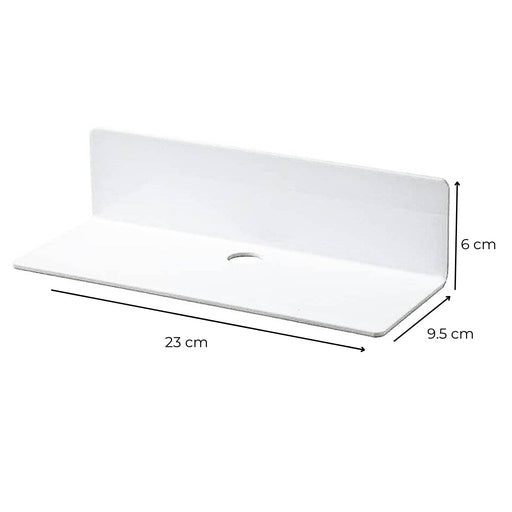 GOMINIMO Acrylic Floating Wall Shelf Set of 4 with Cable Clips (White) GO-FWS-101-SYD