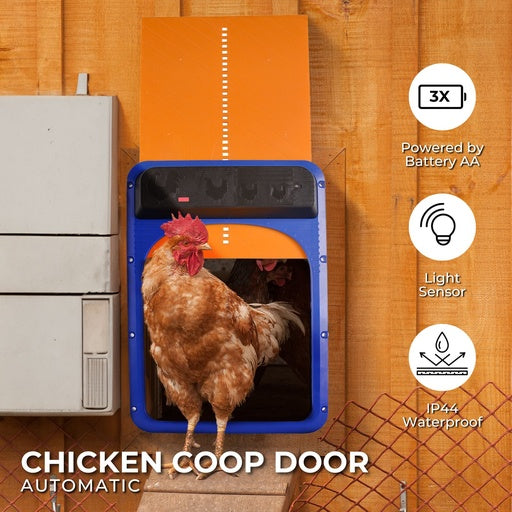 FLOOFI Automatic Chicken House Coop Door Opener with Light Sensor Chicken Coop