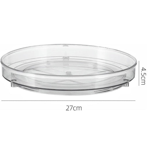 GOMINIMO 2 Tier Turntable Cabinet Organizer (Transparent)