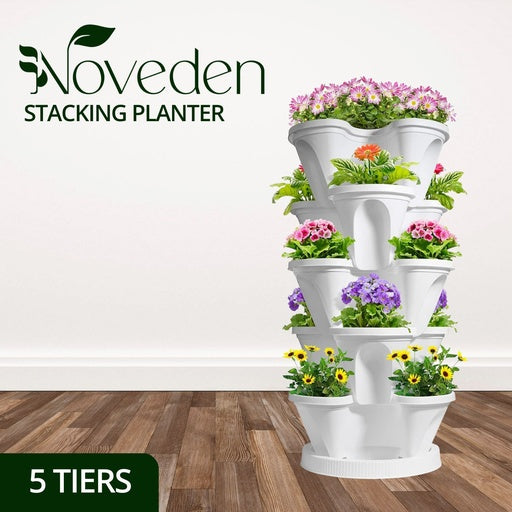 NOVEDEN 5 Tier Stacking Planter Vertical Garden (45cm)