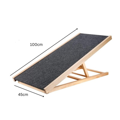 FLOOFI Wooden Adjustable Pet Ramp 100 x 45 cm