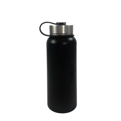 VERPEAK 40oz Vacuum Insulated Water Bottle 3 Lids with Straw (Black) VP-IWB-100-HL