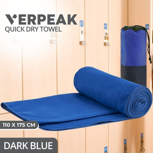 VERPEAK Quick Dry Gym Sport Towel 110*175CM (Dark Blue)