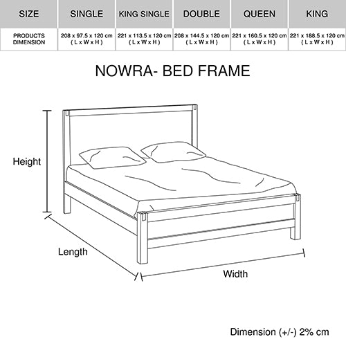 4 Pieces Bedroom Suite in Solid Wood Veneered Acacia Construction Timber Slat King Single Size Oak Colour Bed, Bedside Table & Tallboy